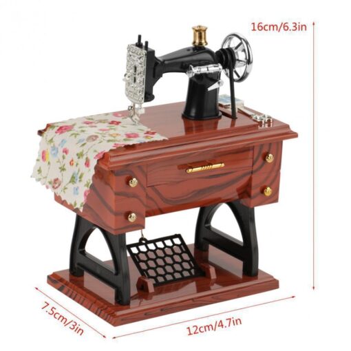 Vintage Sewing Machine Music Box - Image 5