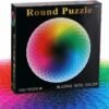 Gradient Color Rainbow Large Round Jigsaw Puzzle
