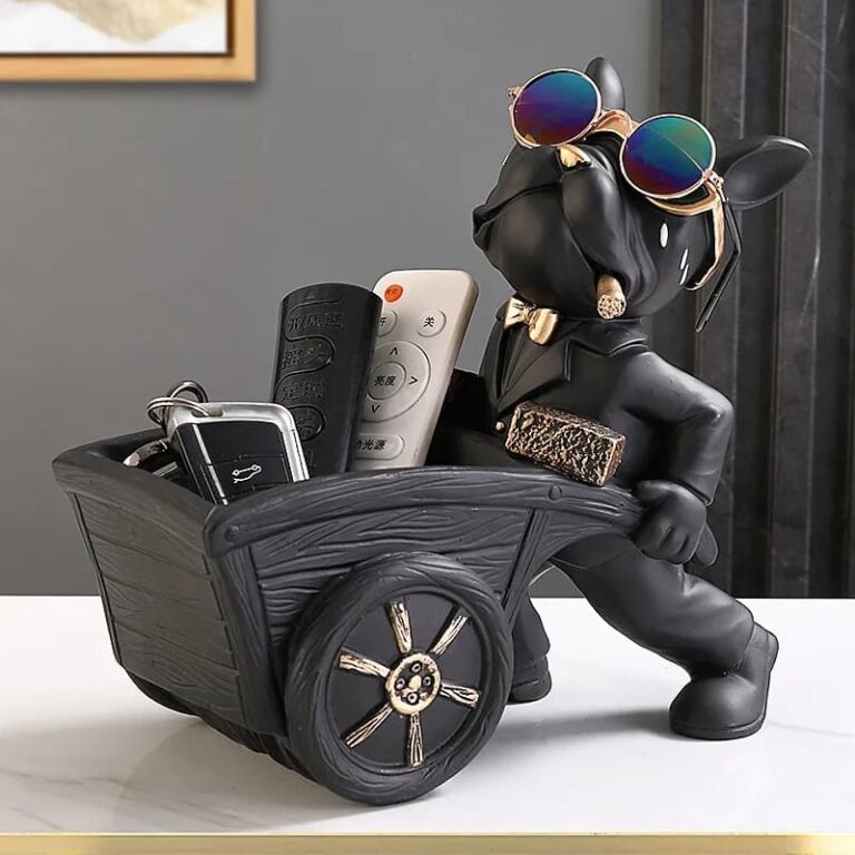 Decorative Statue French Bulldog Storage Figurine Key Holder - Image 16