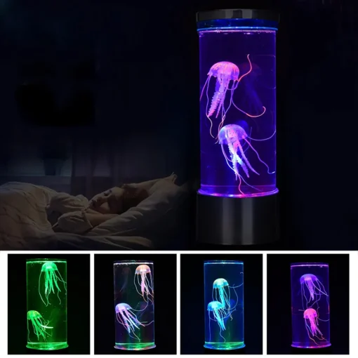 Color Changing Jellyfish Lamp USB/Battery Powered Table Night Light - Image 2