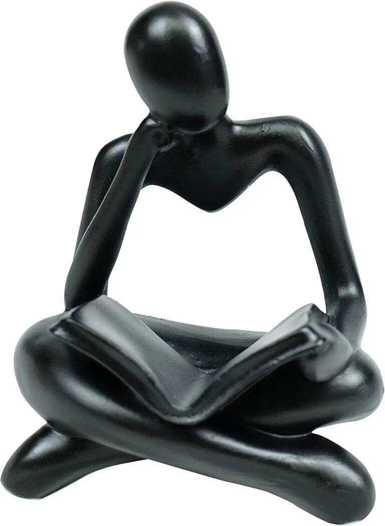 Thinker Reading Book Statue Modern Abstract Sculpture - Image 10