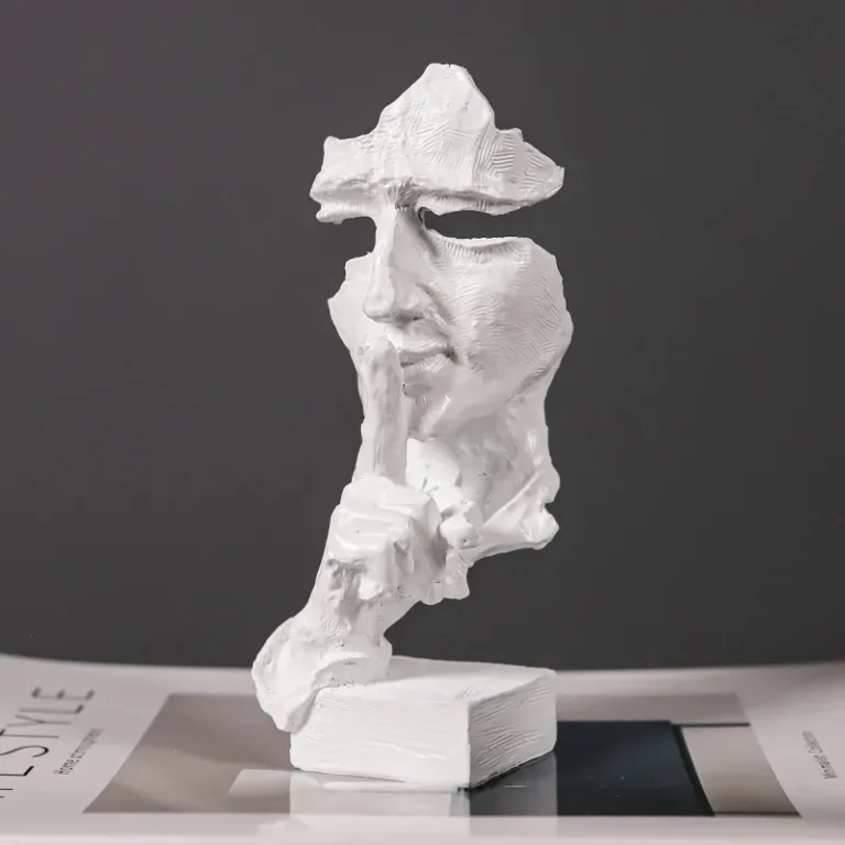 ARTLOVIN Vintage Thinker Figurine Abstract Face Art Sculpture - Image 6