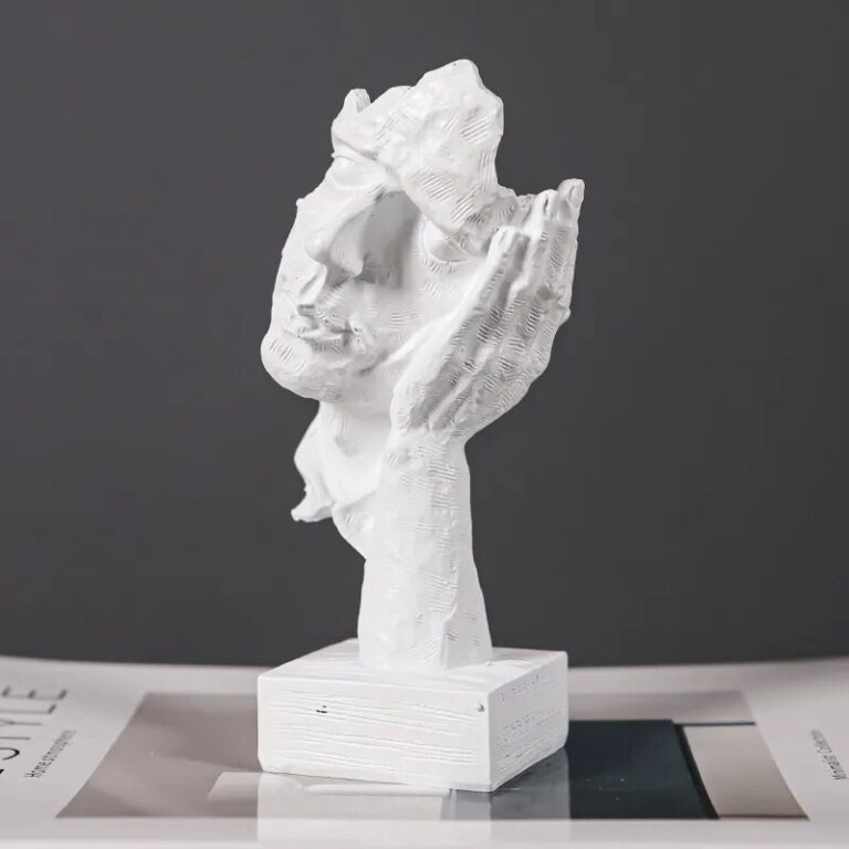 ARTLOVIN Vintage Thinker Figurine Abstract Face Art Sculpture - Image 8