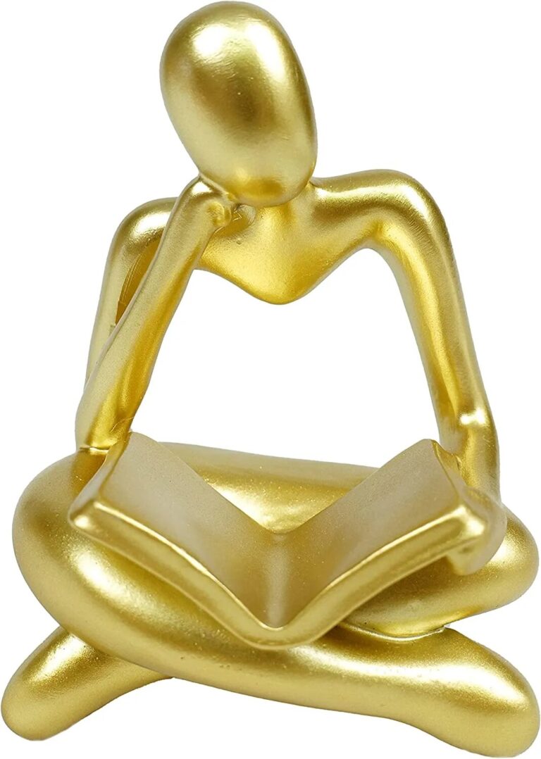 Thinker Reading Book Statue Modern Abstract Sculpture - Image 7