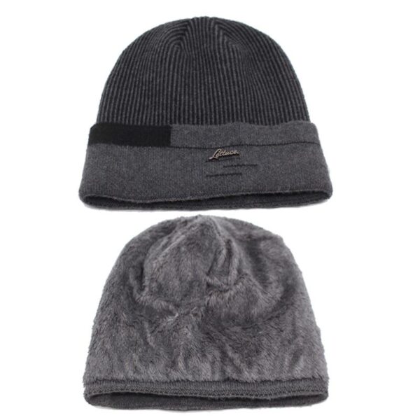 Warm Beanie Cap With Scarf - Image 3