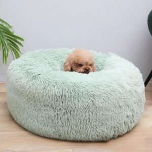 Round Fluffy Soft Dog Bed