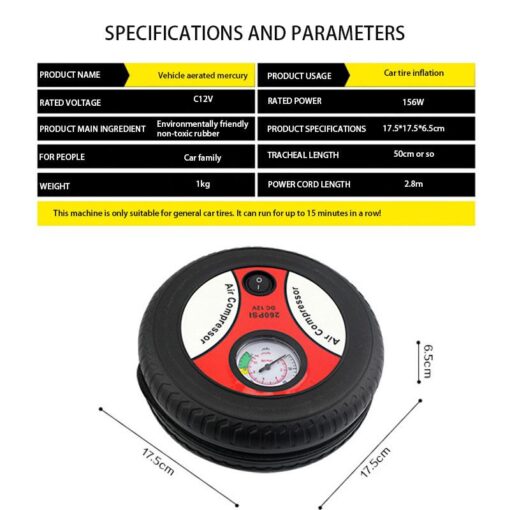 Portable Auto Tire Pump [12V DC] - Image 4