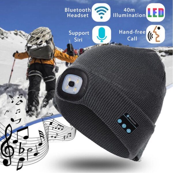 Wireless Bluetooth Headset Beanie - Image 3