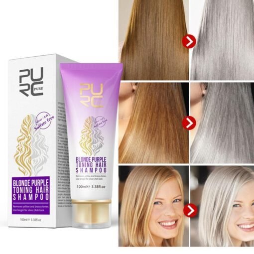 Purple Shampoo for Blonde Hair Removes Brassy Yellow Tones