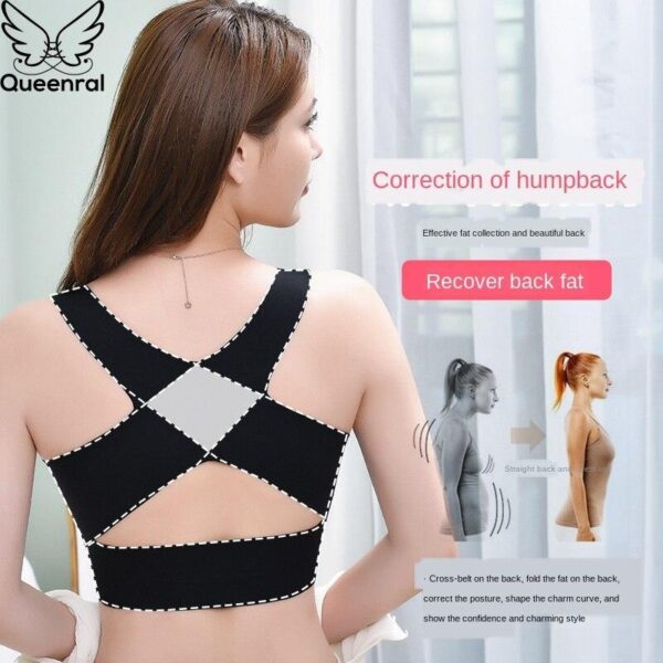 Seamless Front Buckle Support Bra - Image 3