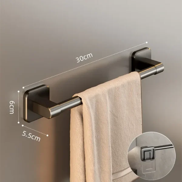 No-Drill Bathroom Towel Holder & Slipper Rack - Image 4