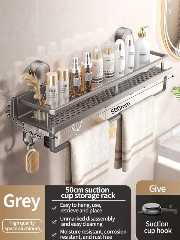 No-Drill Suction Cup Bathroom Shelf - Image 8
