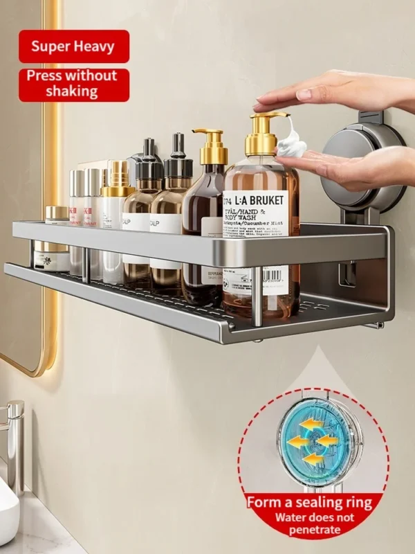 No-Drill Suction Cup Bathroom Shelf - Image 3