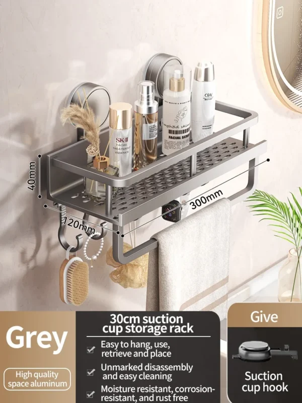No-Drill Suction Cup Bathroom Shelf - Image 10