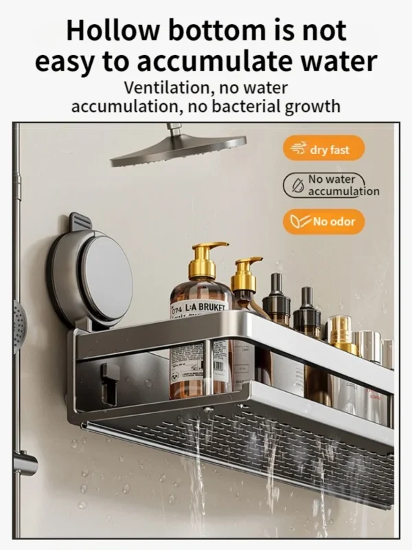 No-Drill Suction Cup Bathroom Shelf - Image 5