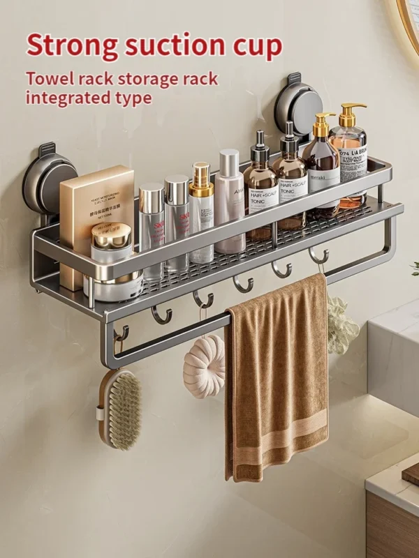No-Drill Suction Cup Bathroom Shelf - Image 2