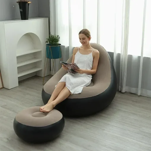 Foldable Lazy Couch Sofa With Stirrups - Image 7