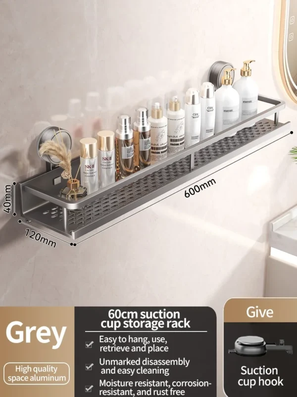No-Drill Suction Cup Bathroom Shelf - Image 11