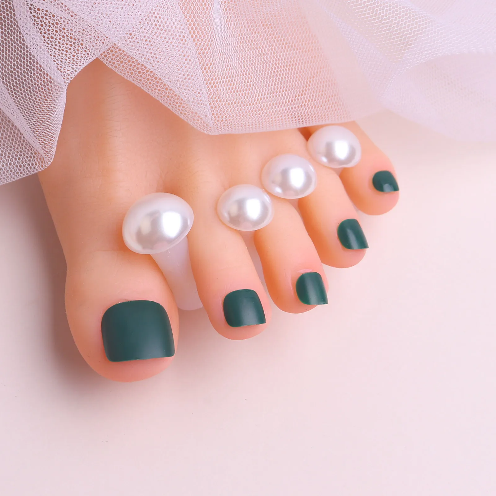 8Pcs White Pearl Toe Separators