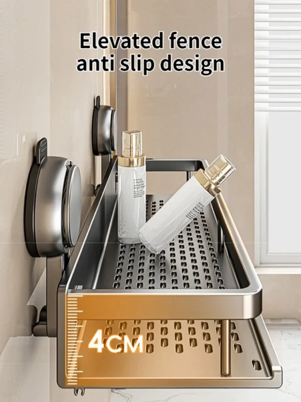 No-Drill Suction Cup Bathroom Shelf - Image 6