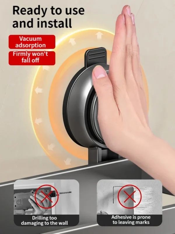 No-Drill Suction Cup Bathroom Shelf - Image 4