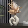Nordic Hollow Ceramic Vase Set