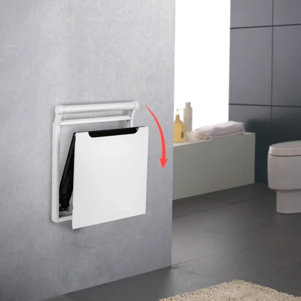 Modern Wall-Mounted Folding Shower Seat - Image 5