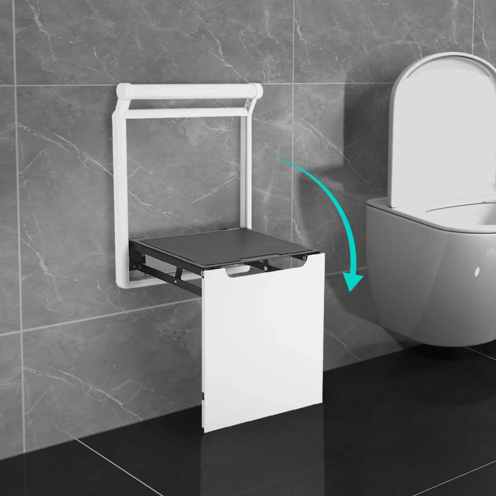 Modern Wall-Mounted Folding Shower Seat