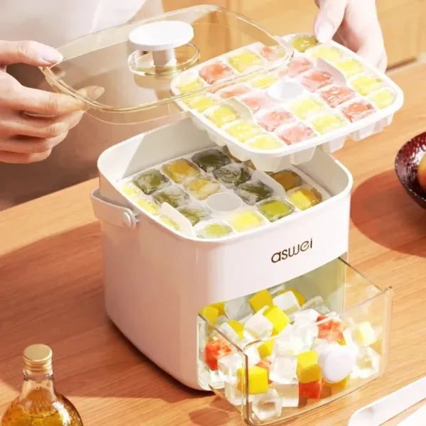 Large Ice Cube Mold with Storage Box
