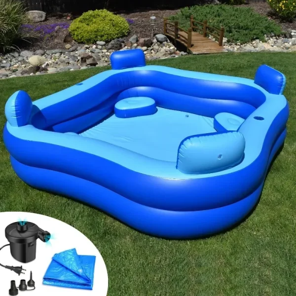 8'x8' Inflatable Pool with Seats