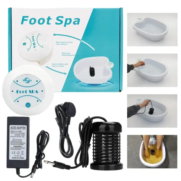 Electric Ionic Foot Detox Machine | Mini Portable Hydrotherapy Spa Massage Array