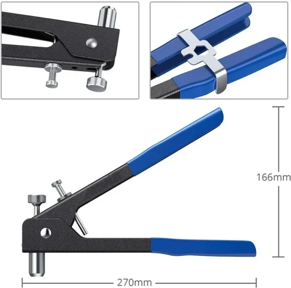 86pcs Heavy Duty Rivet Nut Gun Kit with 5 Mandrels & 80 Rivet Nuts, Hand Riveter Tool with Case - Image 3