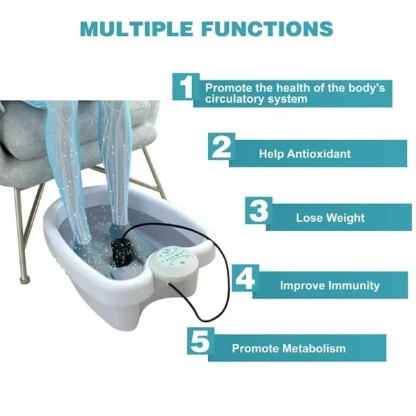 Electric Ionic Foot Detox Machine | Mini Portable Hydrotherapy Spa Massage Array - Image 7