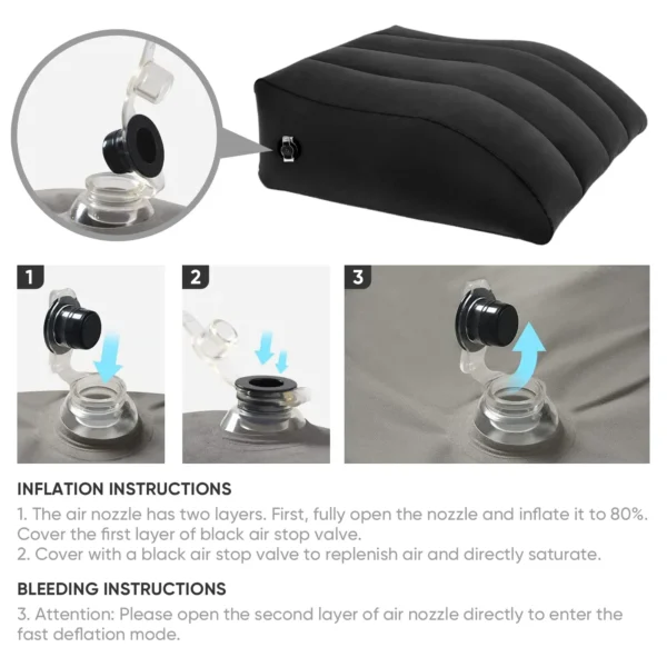 Inflatable Leg Elevation Pillow for Swelling Relief, Improved Circulation & Relaxation. - Image 2