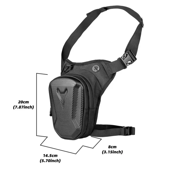 Waterproof Motorcycle Leg Bag | Hard Shell Rider Waist Pack & Crossbody Bag - Image 2