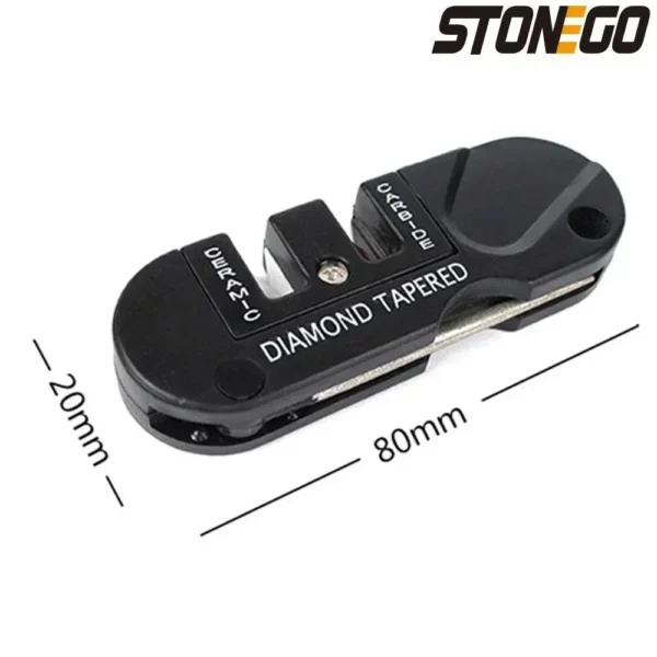 4-in-1 Folding Portable Knife Sharpener | Diamond, Ceramic & Carbide Stones for Outdoor & Kitchen Knives - Image 6