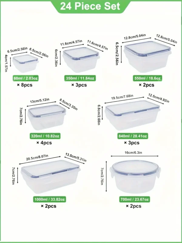 24-Piece Ultimate Food Storage Container Set | Reusable, Leakproof & Complete with Labels/Pens - Image 6